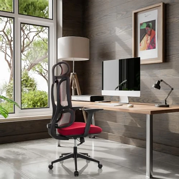 MyBuero Drehstuhl Home Office Bürostuhl ERGOMY Stoff (1 St), Schreibtischstuhl Drehstuhl ergonomisch – Bild 3