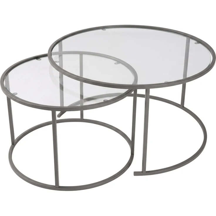 Skye Decor 'Grey-Trs-80-60-Nrd-Srk' Couchtisch-Set, Grau, 80 x 43 x 80 cm – Bild 4