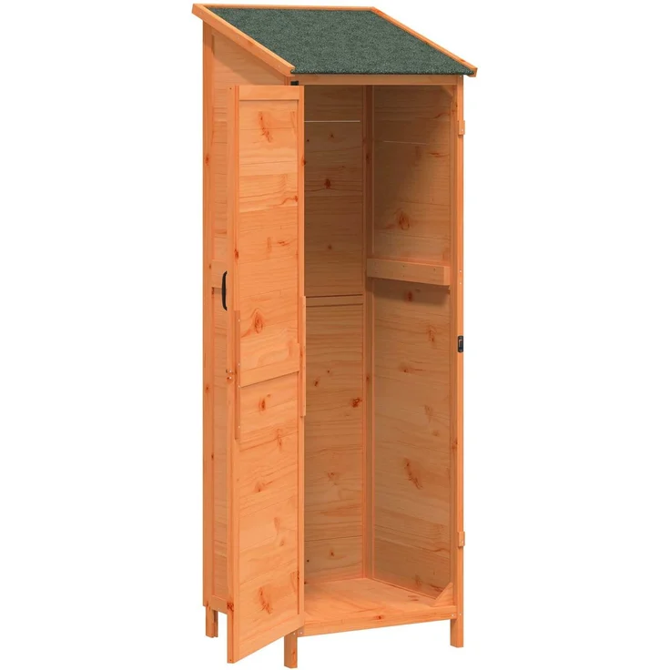 vidaXL Gartenschuppen Braun 59,5 x 56 x 176,5 cm Massivholz aus Fichte 42033447 – Bild 4