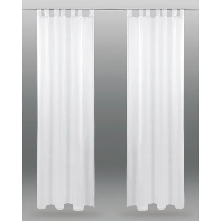Bestlivings Vorhang (2 St), Schlaufen, transparent, Voile, Gardinenset "Transparent", 2 Schlaufenschals