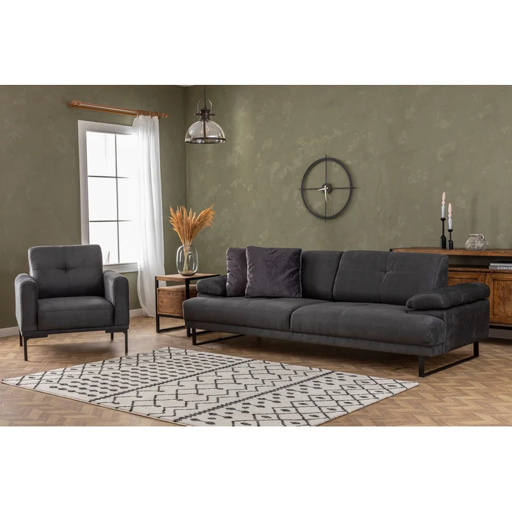 Ohrensessel, 'Mustang', 88 x 86 x 88, Anthrazit – Bild 4