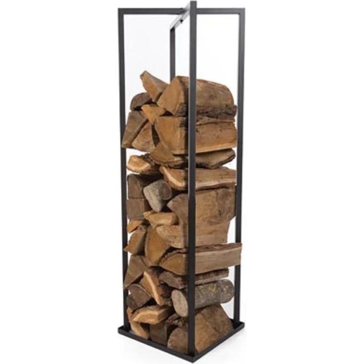 Kaminholzregal für innnen, Stahl Schwarz - Höhe 118cm Breite 34cm – Bild 2