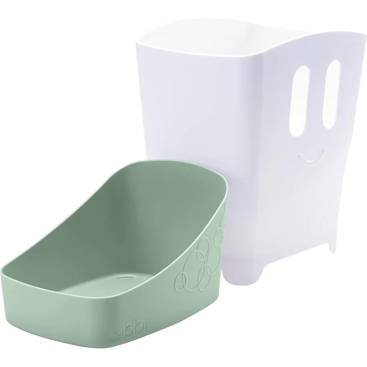 Ubbi Freestanding Bath Toy Organizer Bath Caddy with Removable Drying Rack Bin & Scoop for Toddlers + Baby, Sage – Bild 4