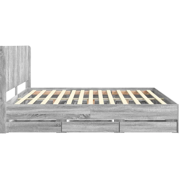 vidaXL Bettgestell mit Stauraum und Kopfteil Sonoma-Grau 180 x 200 cm 3413928 – Bild 7