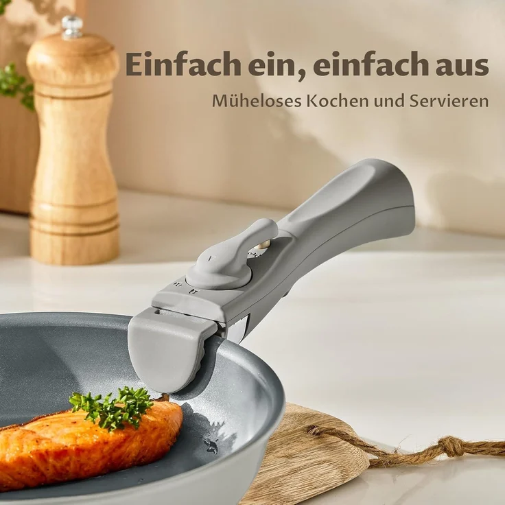 BLAZANT Pfannenset 7 tlg Abnehmbarer Griff Antihaft Induktion 20 24 28 cm – Bild 7