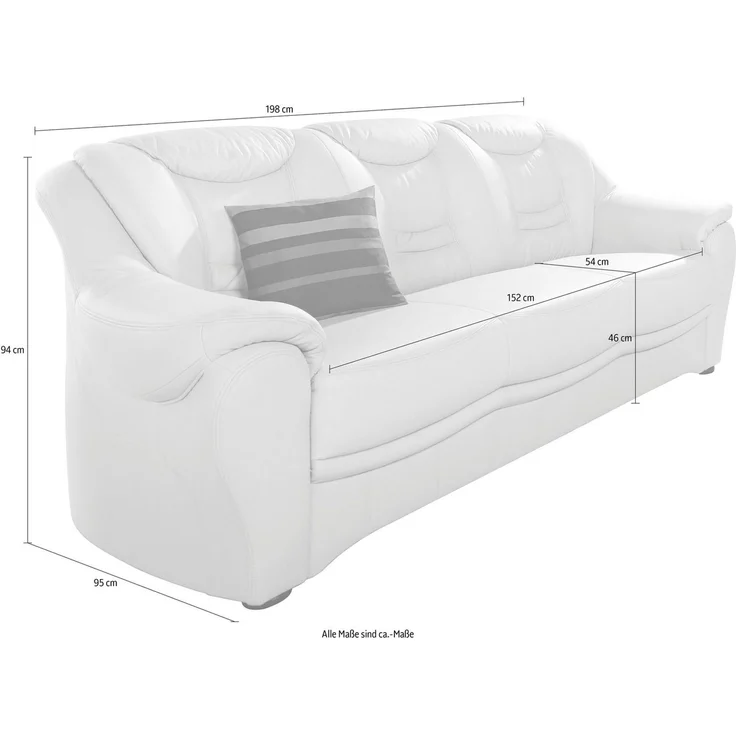 sit&more 3-Sitzer Bansin, inklusive Federkern – Bild 4
