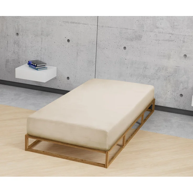 biberna Feinjersey-Spannbetttuch, 100 % Baumwolle, kitt, 1x 180x200 cm - 200x200 cm – Bild 3