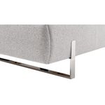 Polsterbett Sabetta 140x200 Stoff Puente hellgrau Metallkufe chrom