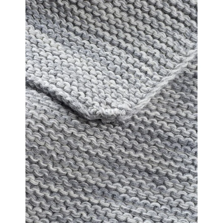 Bio Kuscheldecke 100% Bio-Baumwolle (kbA) GOTS zertifiziert, Hellgrau-Elfenbein, 150x200 cm – Bild 4