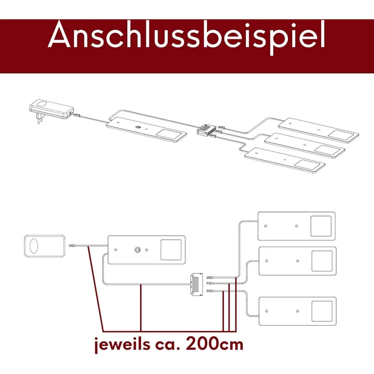 kalb LED Unterbauleuchte Silber 5W - sehr flache Küchenleuchte mit Touch-Dimmfunktion, 2er Set warmweiß, warmweiss – Bild 4