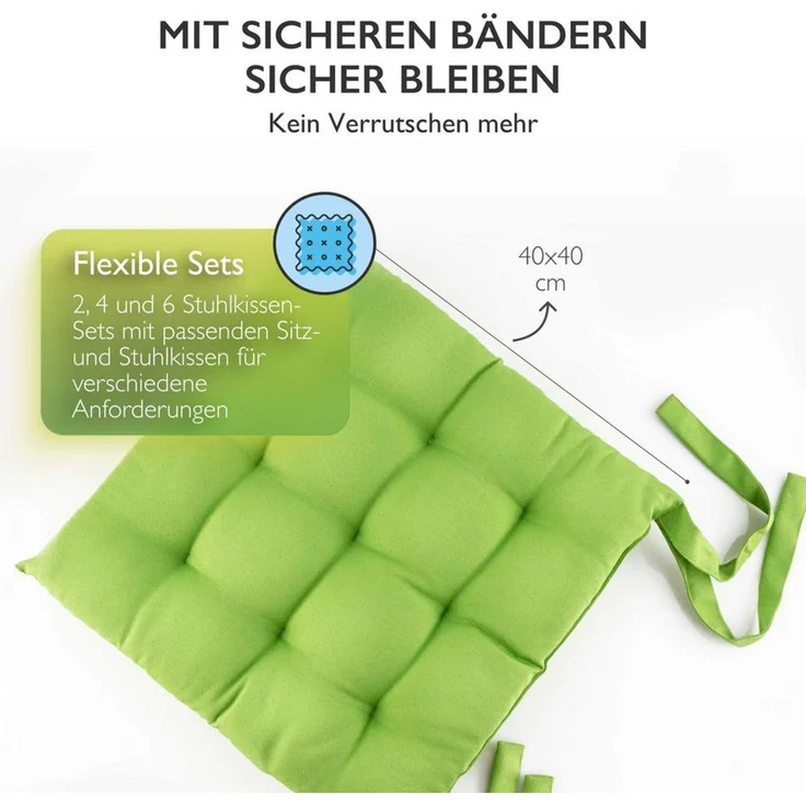 etérea Himmlische Qualität Sitzkissen etérea Sitzkissen Stuhlkissen Basic Auflage und – Bild 3