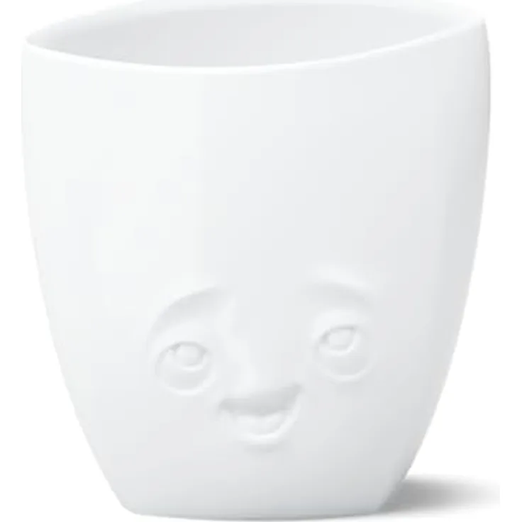 FIFTYEIGHT PRODUCTS Vase „Entzückt“, Porzellan, 21,5 cm, weiß, spülmaschinenfest und mikrowellengeeignet, Made in Germany