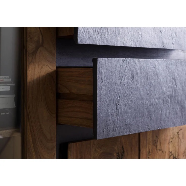 Highboard Sheesham 100x40x135 natur unbehandelt LICHTENBERG #100 – Bild 7