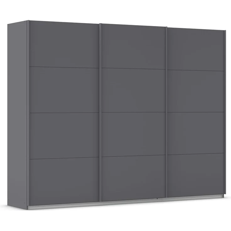 Rauch Möbel KULMBACH, Schwebetürenschrank, Grau metallic, Breite 271 cm