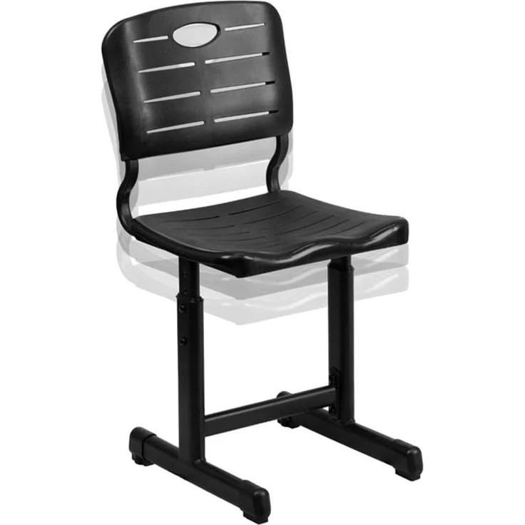 Flash Furniture Schreibtischstuhl für Klassenzimmer – Höhenverstellbarer Kinderstuhl von Grundschule bis Abschluss – Pflegeleichter Klassenzimmer-Stuhl – Schwarz – Bild 7
