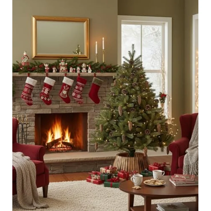 COIL Weihnachtsbaumdecke Weihnachtsbaumabdeckung, Weihnachtsbaumrock, Weihnachtsbaumständer, oval, rechteckig, Durchmesser ab 56 cm – Bild 7