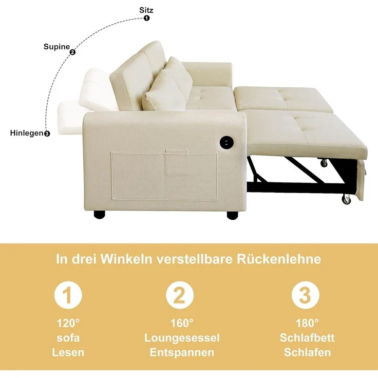Klappbares Schlafsofa mit Schlaffunktion – Bild 6