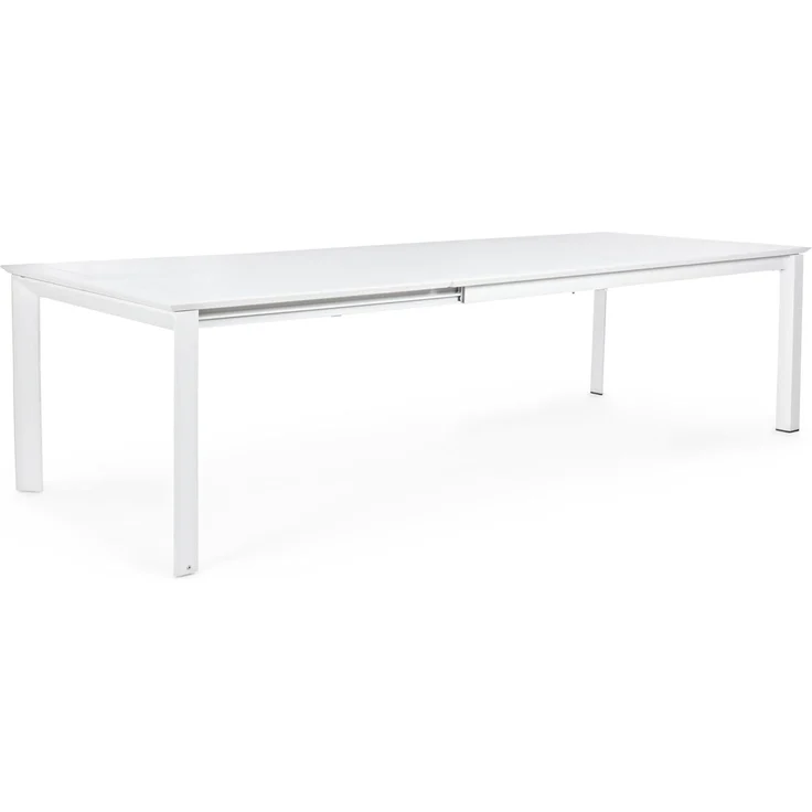 Gartentisch Ronoko aus Aluminium, modern und ausziehbar, weiß, für 8–10 Personen – Bild 1
