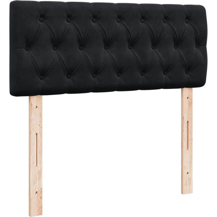 vidaXL Boxspringbett mit Matratze Schwarz 120x190 cm Samt 3287694 – Bild 5