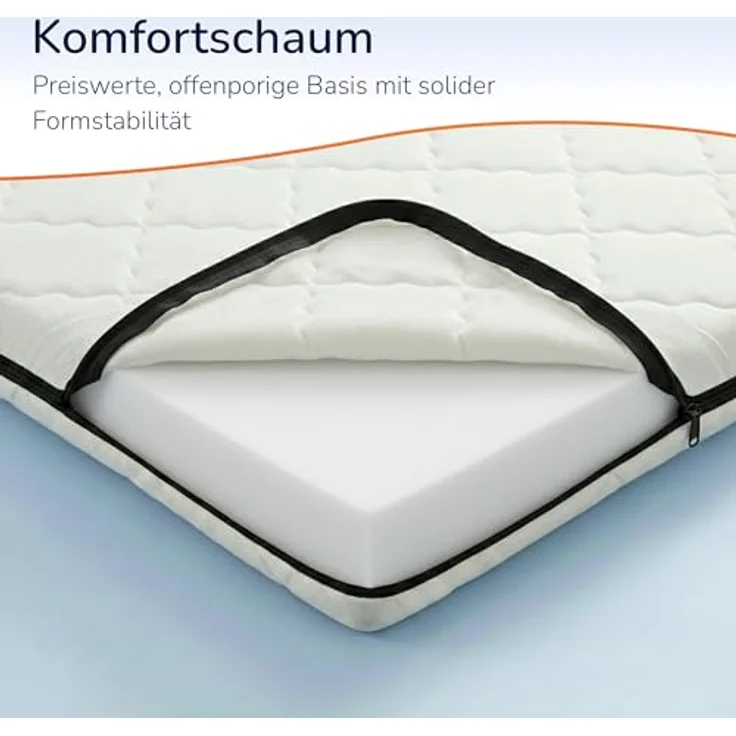 MSS e.K, Topper Komfortschaum Matratzentopper, 6 cm hoch, Komfortschaum, Made in Germany, Waschbar bei 60°C – Bild 5