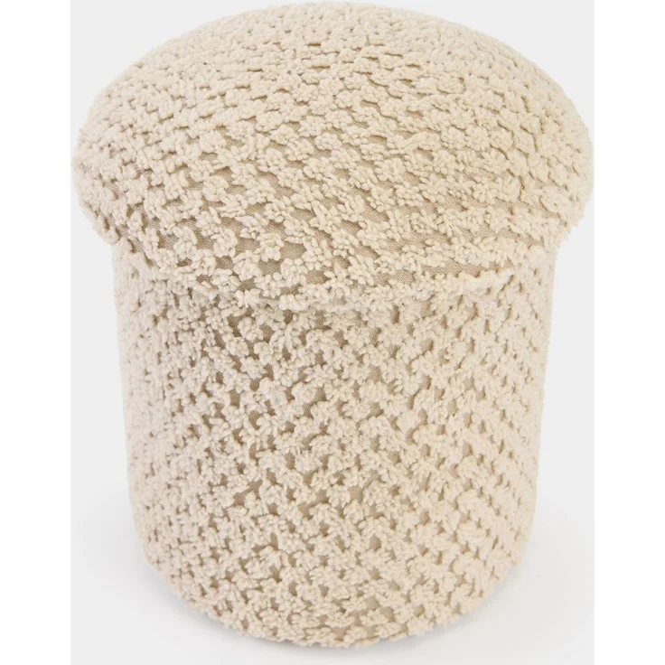 Skye Decor 'Alpaka - Beige' Pouf, Beige, 33 x 43 x 33 cm – Bild 4