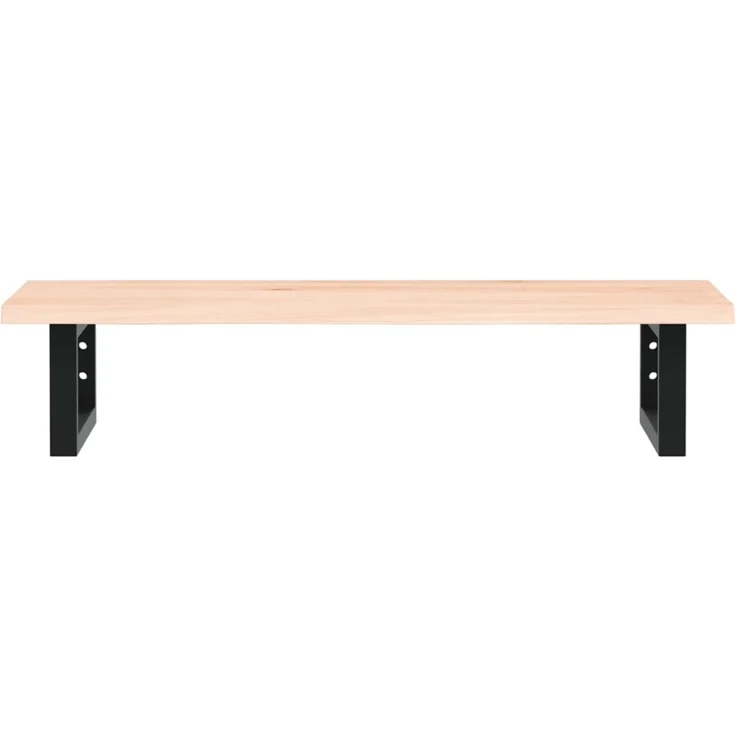 vidaXL Waschtischplatte mit Halterung Stahl und Massivholz Eiche 3302545 – Bild 4
