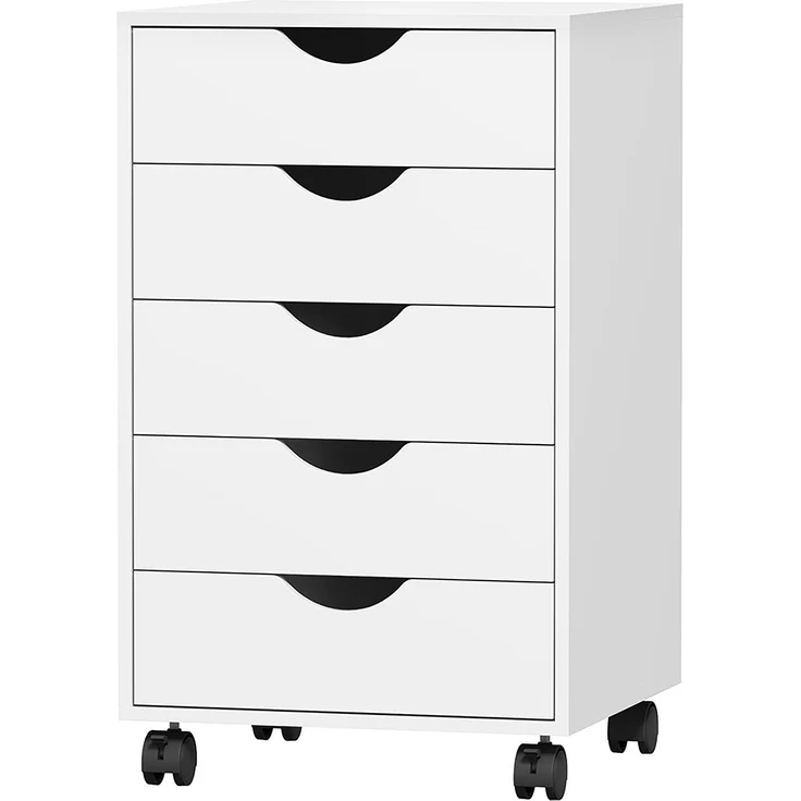 Bürokommode mit 5 Schubladen, 40.0×40.0×67.0cm, Weiß, MELAYR – Bild 2