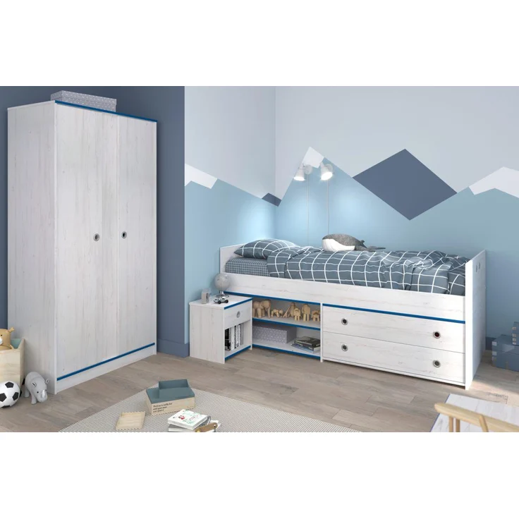 Parisot Kinderzimmer und Jugendzimmer Smoozy in weiß Kiefer Set 3-tlg. – Bild 5