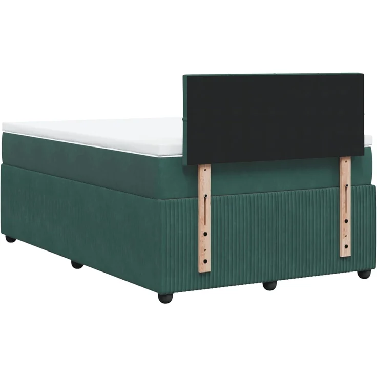 vidaXL Boxspringbett mit Matratze Dunkelgrün 120x190 cm Samt 3287689 – Bild 10