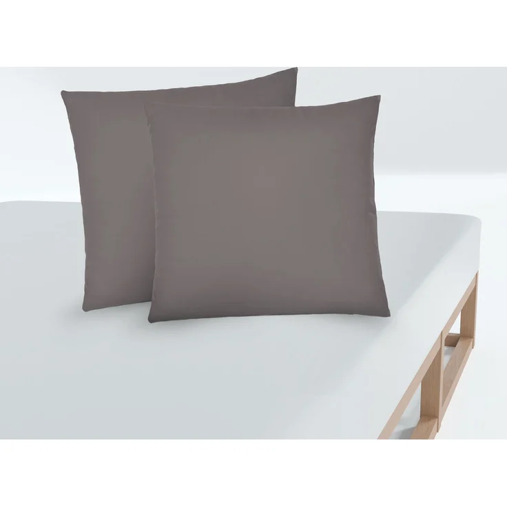 biberna Feinjersey-Kissenbezug, 2-teilig, silbergrau, 40x40 cm – Bild 3