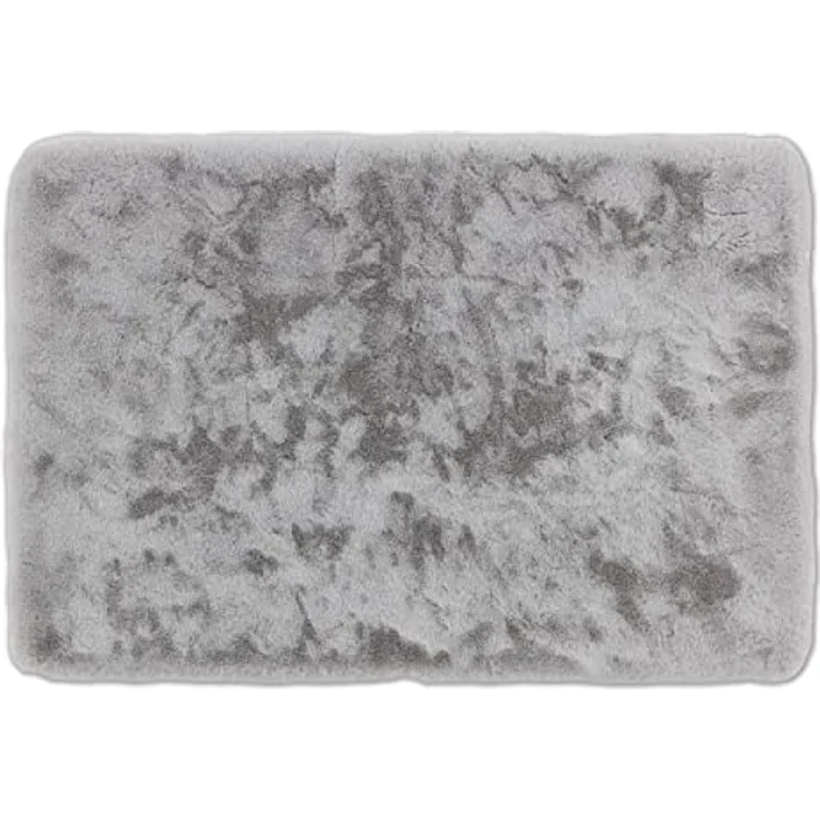 Schöner Wohnen Kollektion Badteppich 'Bali', silbern, 60 x 90 cm, rutschhemmend, waschbar bei 30°C, pflegeleicht, für Fußbodenheizung geeignet – Bild 1