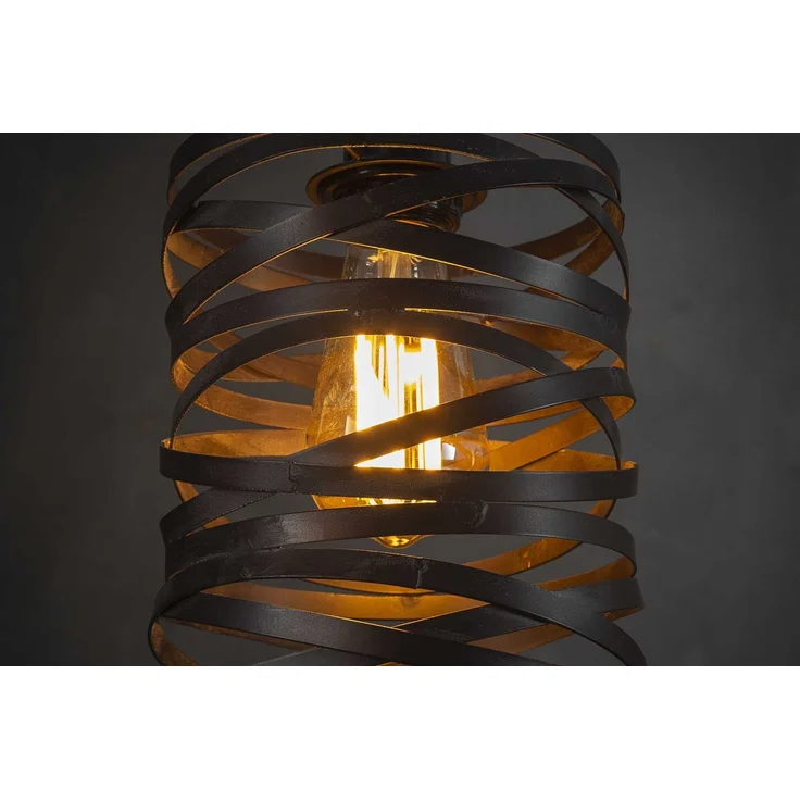 KAWOLA Hängeleuchte ALMAS Hängelampe 7-flammig Metall schwarz 150 x 15 x 157 cm – Bild 8