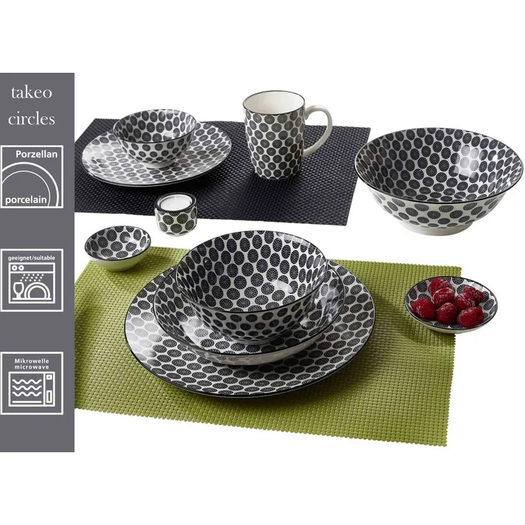Ritzenhoff & Breker Takeo Circles Dessertteller ø 21,5 cm 4er Set – Bild 2