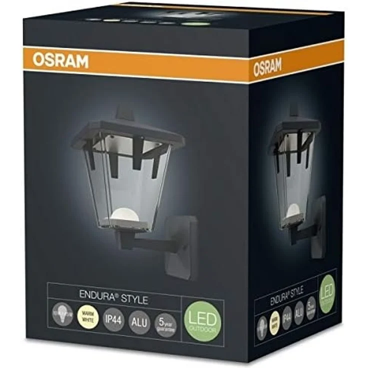 Osram Endura Style Lantern Classic Up LED Wand-aussenenleuchte, Aluminiumkörper, 10 Watt, warmweiss, 3000K, schwarz – Bild 4