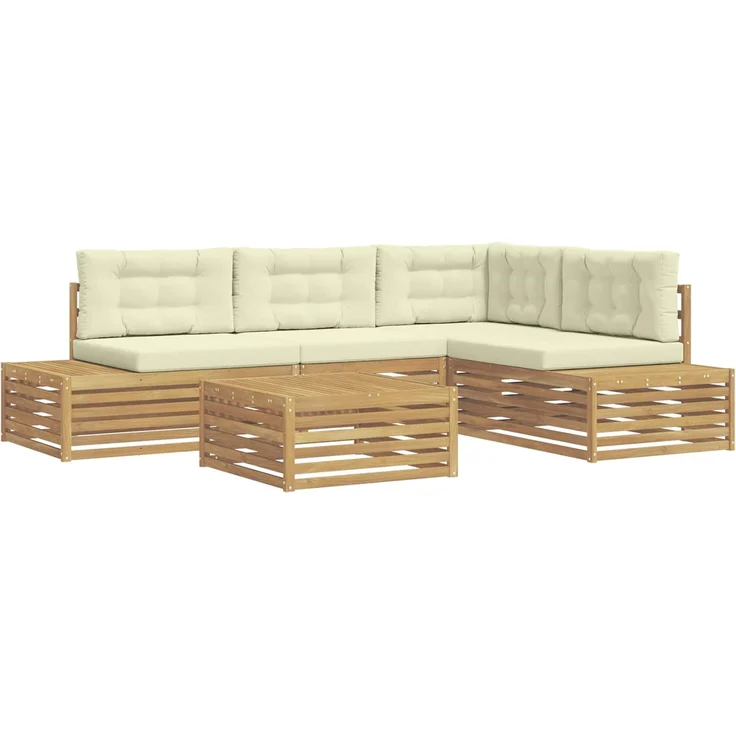 vidaXL 6 stk. Outdoor-Sofagarnitur Weiß 3391120 – Bild 2