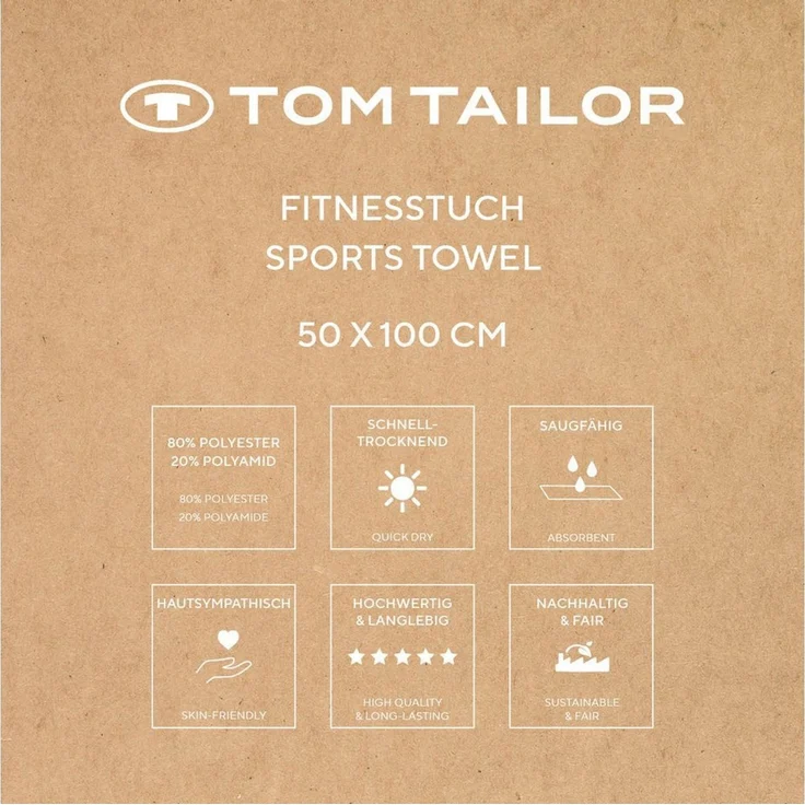 TOM TAILOR HOME Sporthandtuch Fitnesstuch COLOR BATH, Microfaser (1-St), Logo Prägung, Mikrofaser, weich, schnell trocknend – Bild 4