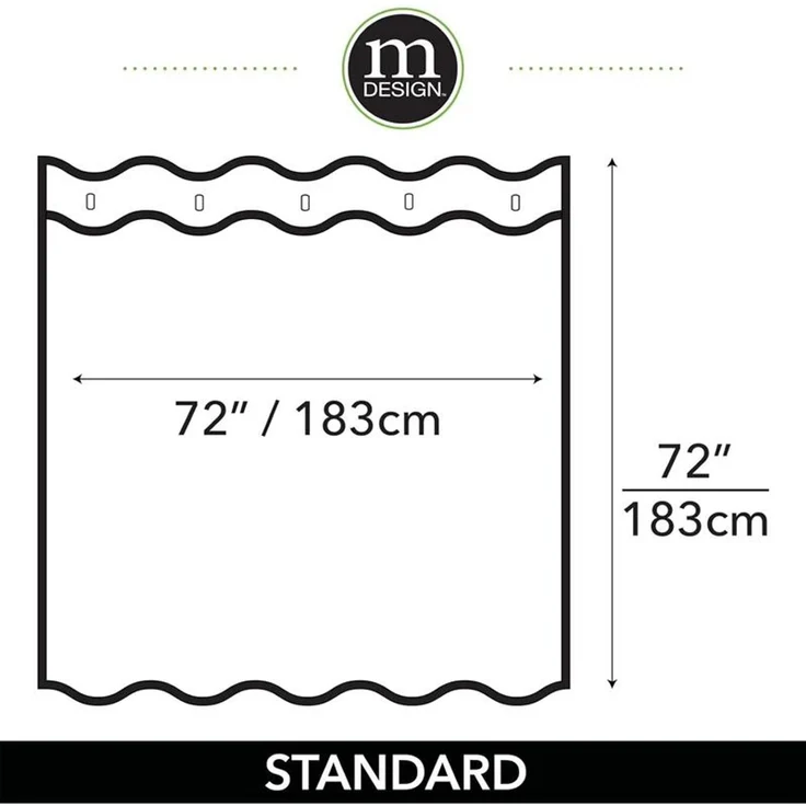 mDesign Duschvorhang Badewannenvorhang Duschgardine Grau/Weiss Fischgrätenmuster – Bild 2