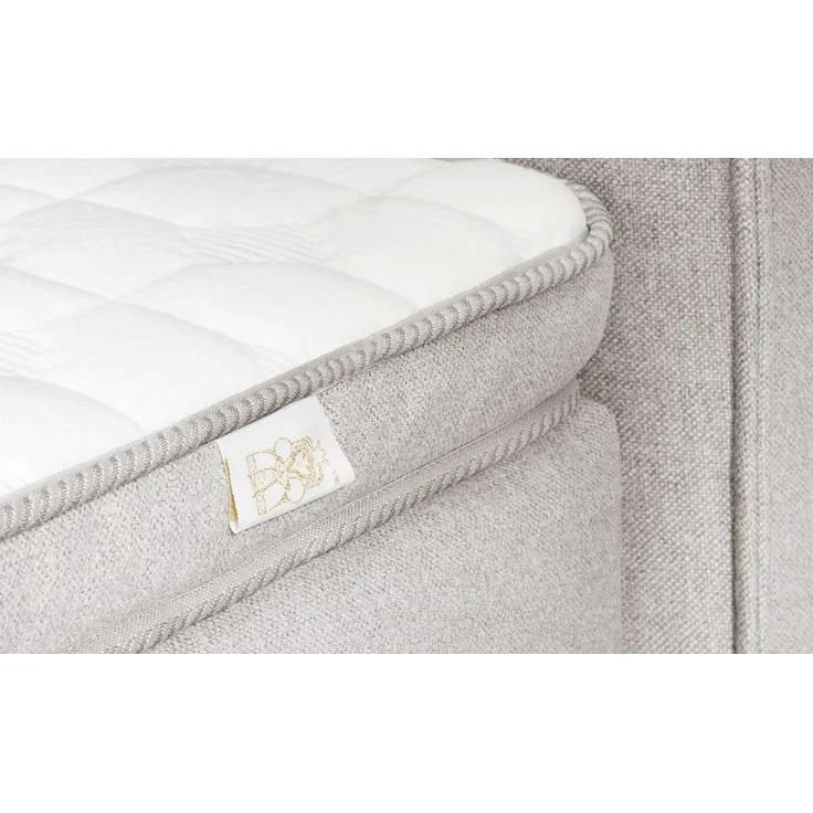 Jockenhöfer 'Capello Max' Boxspringbett, 180x200 cm, Flachgewebe Greige – Bild 2