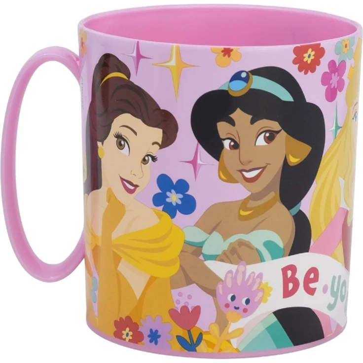 Disney Princess Becher Mikrowellengeeigneter Kunststoffbecher 390 ml – Motivbecher für Kinder – Bild 2