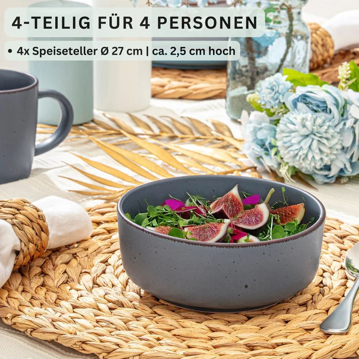 SÄNGER Steingut Schalen Bombay Sky Shades 4 teilig – Bild 2