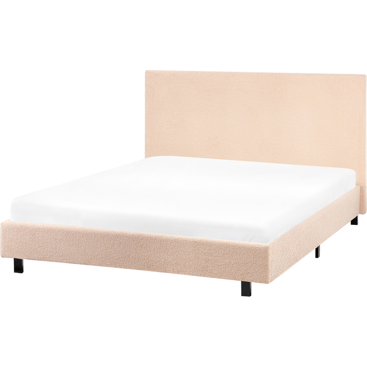 Bett mit Lattenrost Bouclé ALBI 120x200 cm Beige – Bild 4