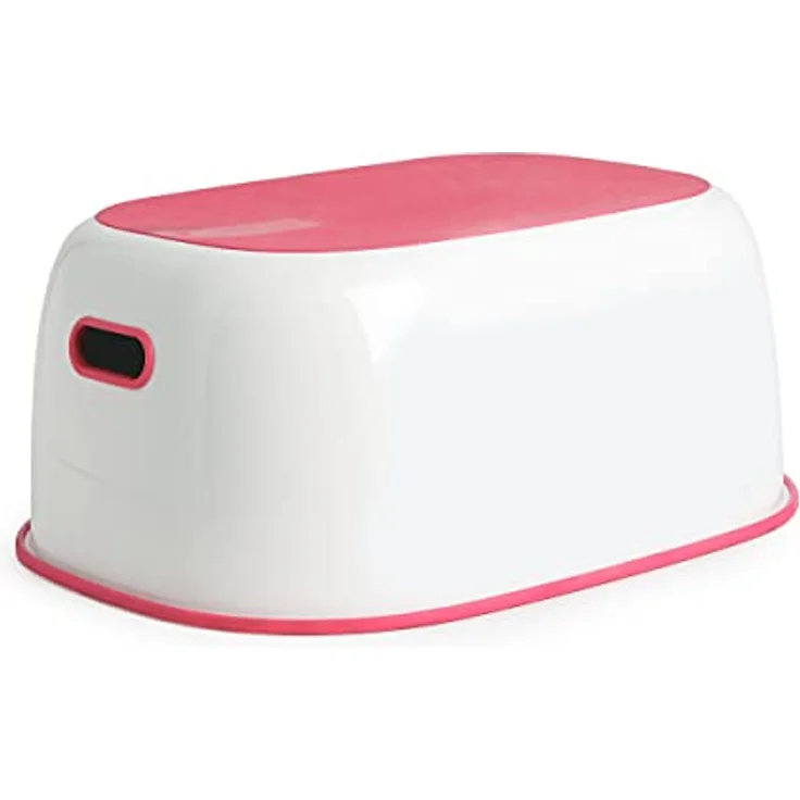Prince Lionheart Step Stool | Tritthocker | Anti-Rutsch-Ober- und Unterseite | Leicht zu reinigen | Handgriffe | Vielseitig | Aufbewahrung | Badezimmer Booster | Handwaschbecken - Rose – Bild 4