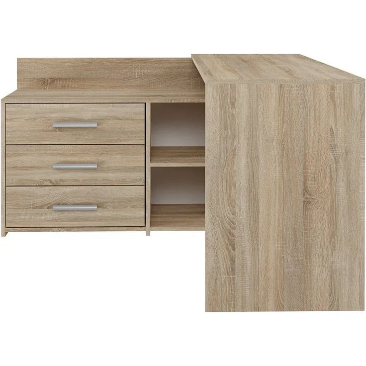 ibonto SCHREIBTISCH 120x50x76 cm SONOMA-EICHE Computertisch (H 76 x T 50 x B 120 cm) – Bild 2