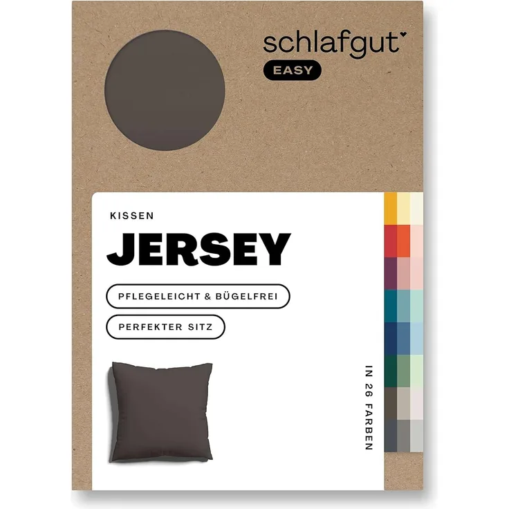 Schlafgut 'EASY' Kissenbezug, Jersey, Sand Deep, 80x80 cm