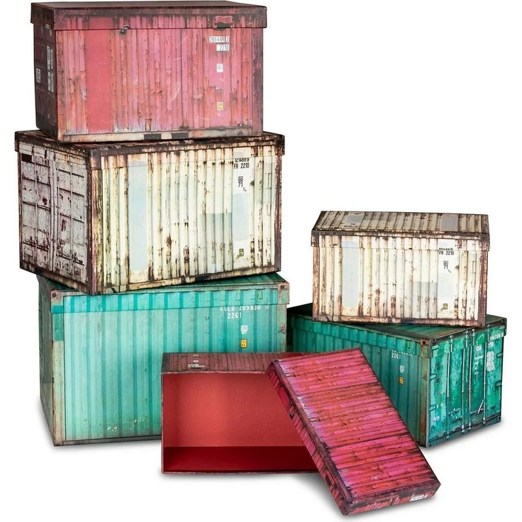 Levandeo® Aufbewahrungsbox, Aufbewahrungsbox 6er Set Boxen Aufbewahrung Geschenkbox Container – Bild 1