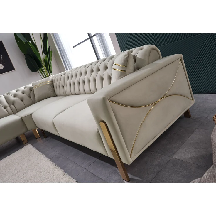 Ecksofa "Armeria"-Beige – Bild 2