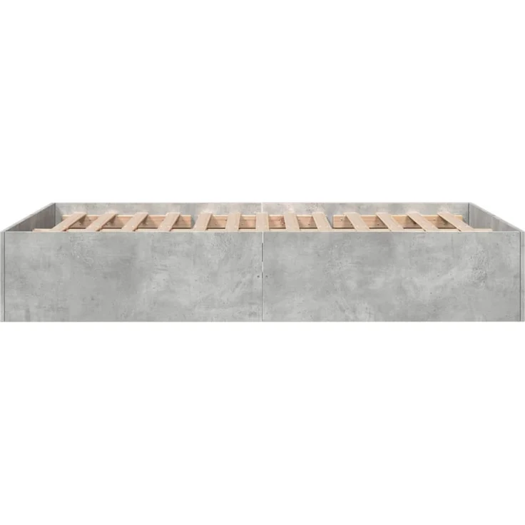 vidaXL Bettgestell Betongrau 140x200 cm Holzwerkstoff 3281017 – Bild 5
