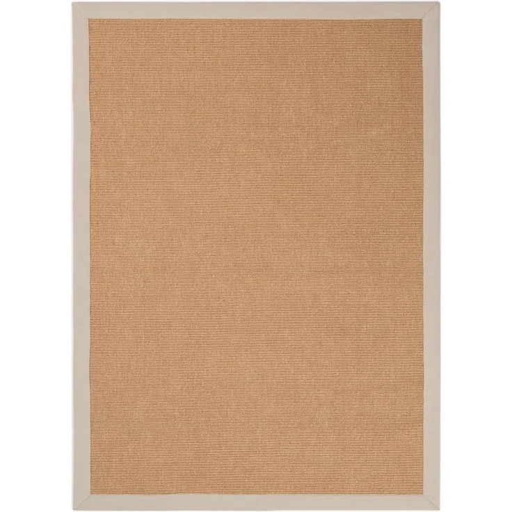 carpetfine Sisalteppich Sisal, rechteckig, Höhe: 5 mm, mit farbiger Bordüre, Anti Rutsch Rückseite – Bild 1