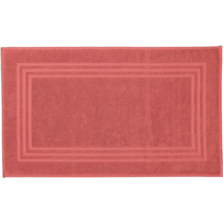 Kleine Wolke Badematte Lodge, Badvorleger, Höhe 80 mm, beidseitig nutzbar, Baumwolle, rechteckig, Badteppich, Frottier-Qualität, Uni Farben, mit Bordüre