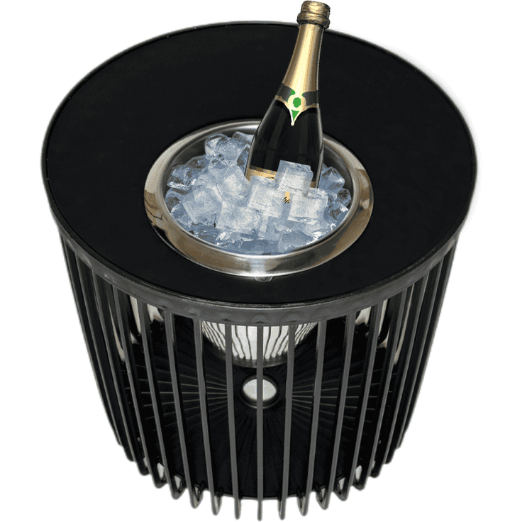 COOTAB Cooler Table COPENHAGEN 4-in-1 Loungetisch mit Edelstahl-Weinkühler